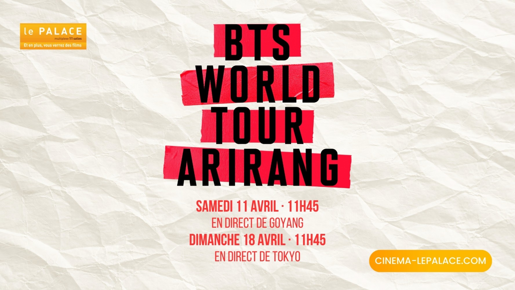 🎤 BTS World Tour - EN DIRECT SUR GRAND ÉCRAN