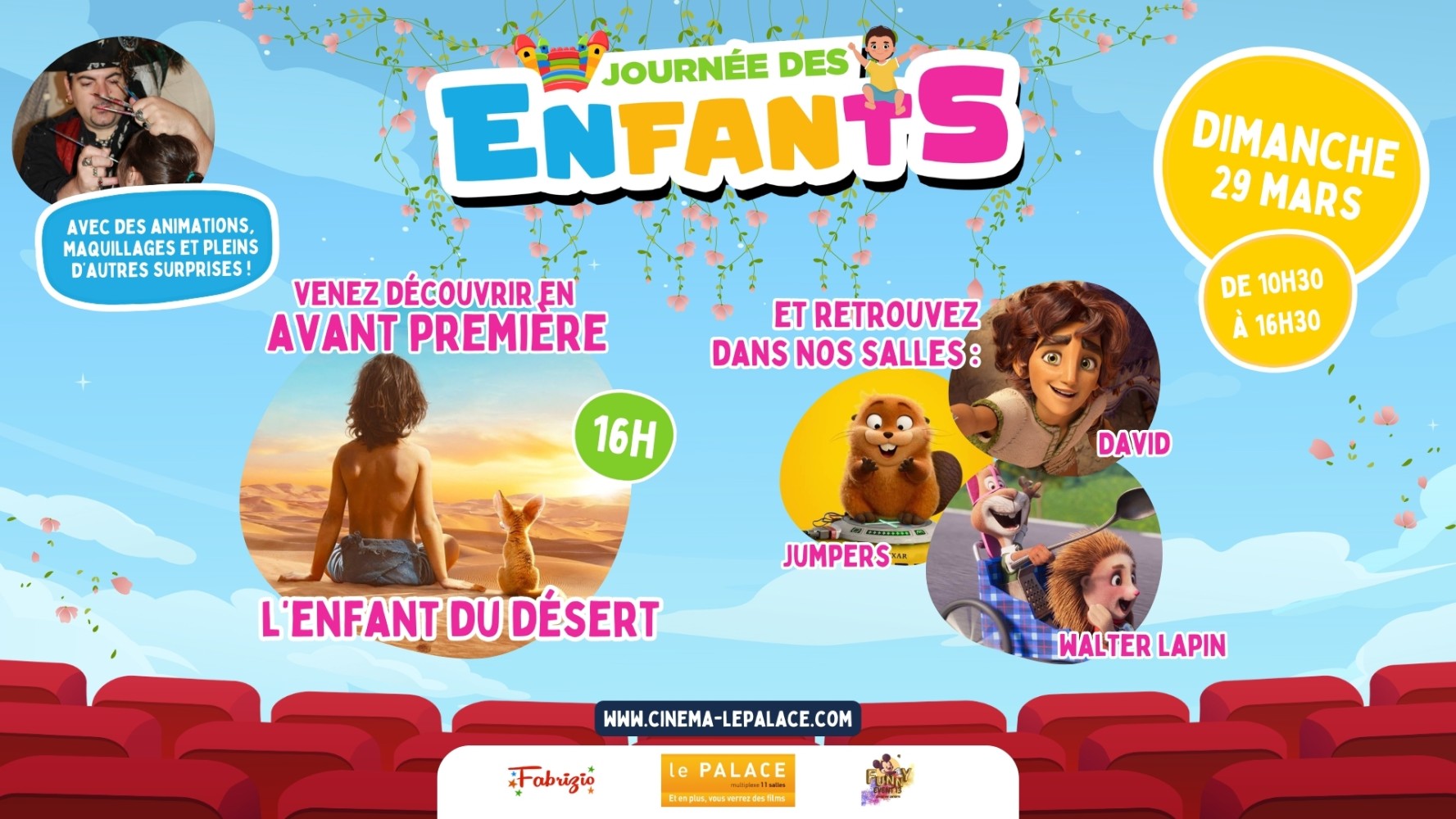 🎉 Journée des Enfants au Cinéma – Dimanche 29 mars ! 🎉