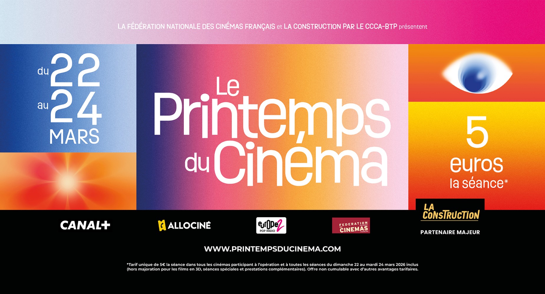 🎬Printemps du cinéma · du 22 au 24 mars 🌸